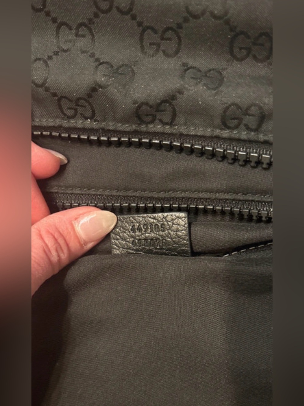 Gucci Black Nylon Monogram Crossbody Messenger Bag - Picture 3 of 7